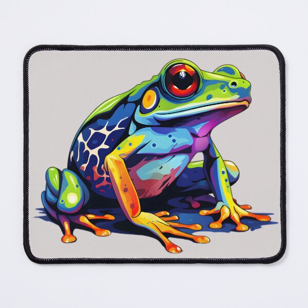 Item preview, Dart frog in vibrant blue colors designed and sold by AiApparel24-art.