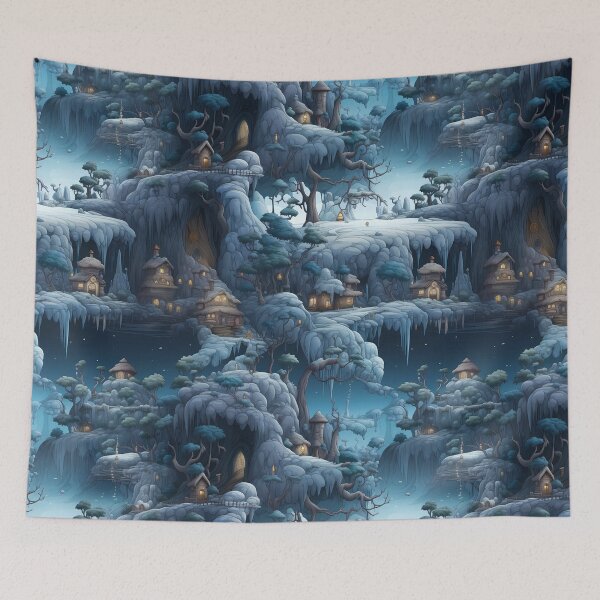Item preview, Fantasy Landscape Pattern designed and sold by spookycutepeeps.