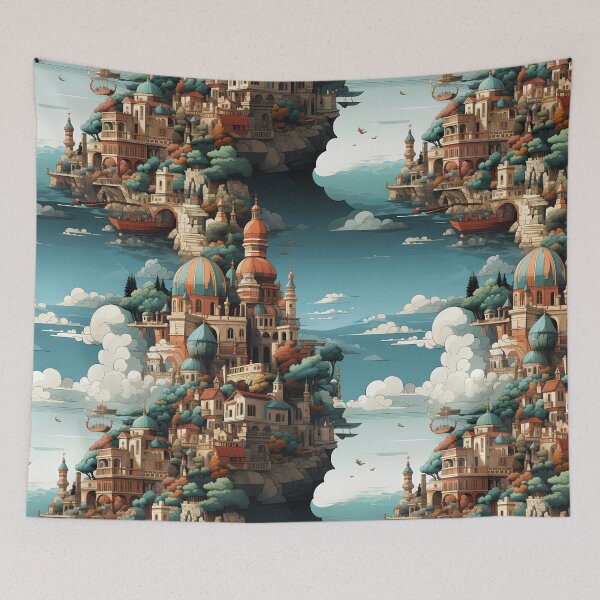 Item preview, Fantasy Landscape Pattern designed and sold by spookycutepeeps.