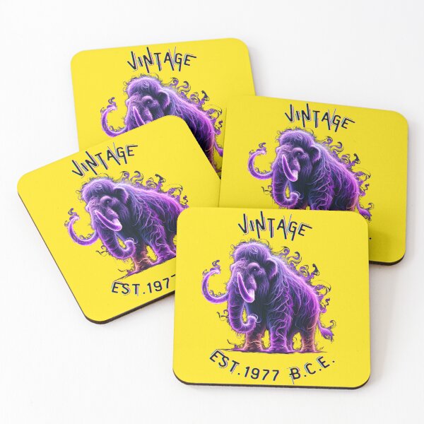 Item preview, Neon Purple Smoke Woolly Mammoth Art - Vintage Est. 1977 B.C.E. designed and sold by Matt's Artificial Nature.