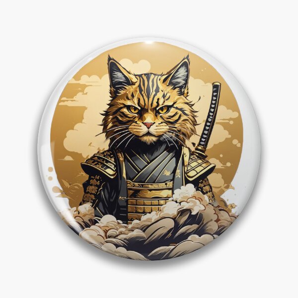 Item preview, The Spirit of Bushido in Cat Form, Honor, and Nine Lives designed and sold by Gooddaycanvas.