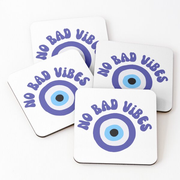 Item preview, No bad vibes evil eye blue designed and sold by adesignworld.