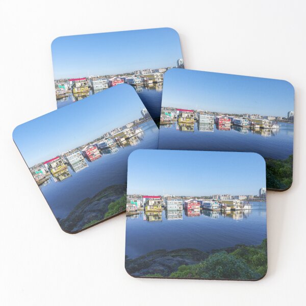 Item preview, Coloured Houses on Vancouver Island's Shore LG designed and sold by rawshutterbug.