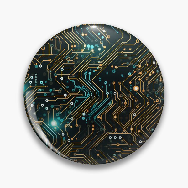 Item preview, Orange Circuit Board Electronic Repeating Pattern  designed and sold by NikkofTime.