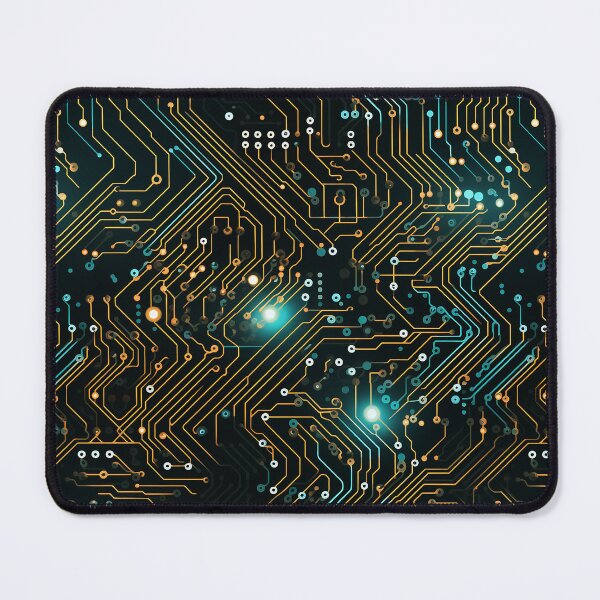 Item preview, Orange Circuit Board Electronic Repeating Pattern designed and sold by NikkofTime.