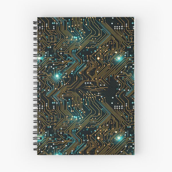 Item preview, Orange Circuit Board Electronic Repeating Pattern  designed and sold by NikkofTime.