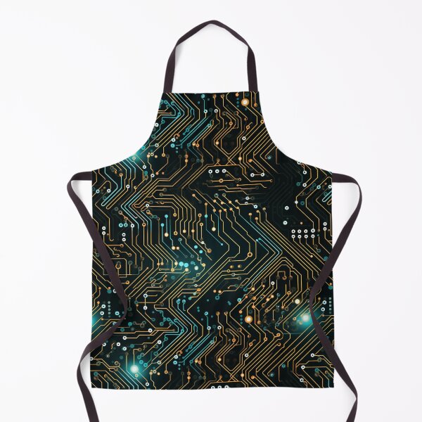Item preview, Orange Circuit Board Electronic Repeating Pattern  designed and sold by NikkofTime.