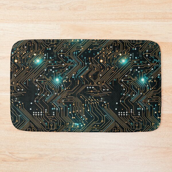 Item preview, Orange Circuit Board Electronic Repeating Pattern  designed and sold by NikkofTime.