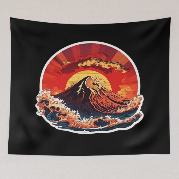 Item preview, Pirate Punk Volcano Eruption and Ocean in Hawaii designed and sold by NautiChic.