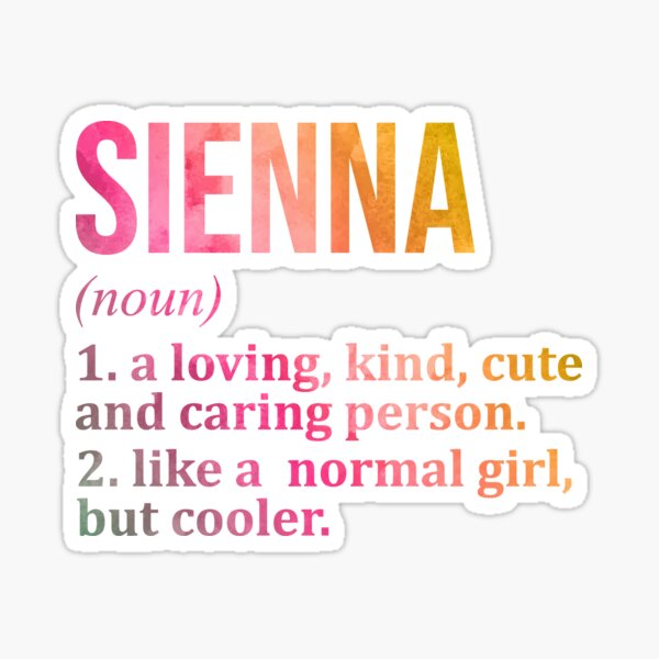 Item preview, Sienna Name Definition in Watercolor designed and sold by XCIV.