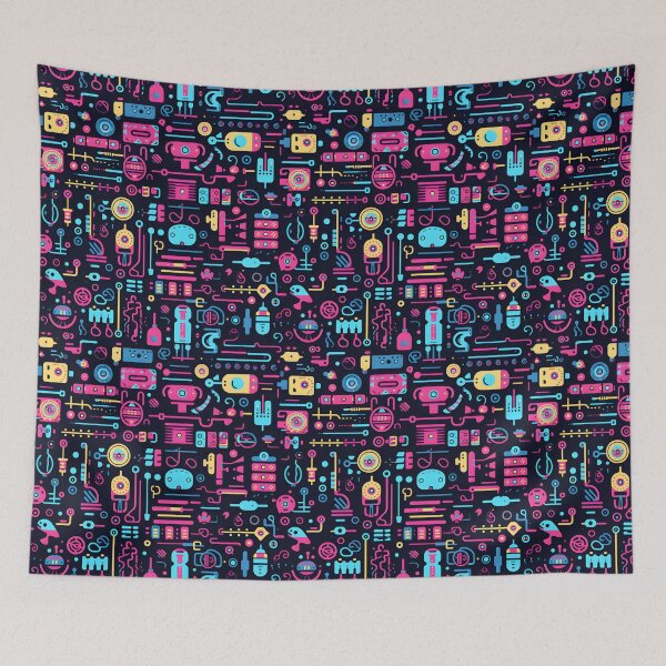 Item preview, Cute cyber seamless pattern  designed and sold by kimmychan3193.