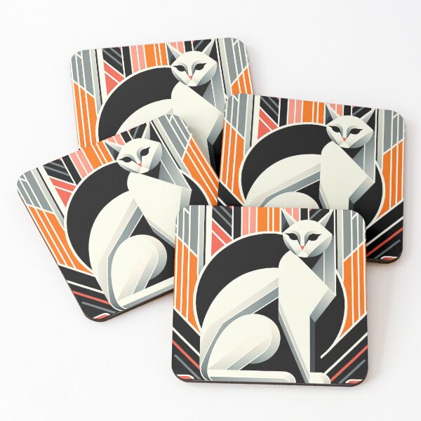 Item preview, Elegant Art Deco Cat - Vintage Feline Charm designed and sold by bsilvia.