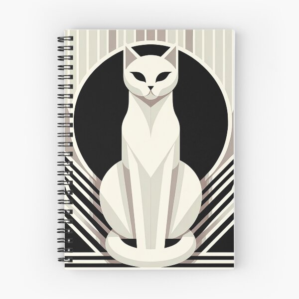Item preview, Modern Art Deco Cat - Contemporary Feline Elegance designed and sold by bsilvia.
