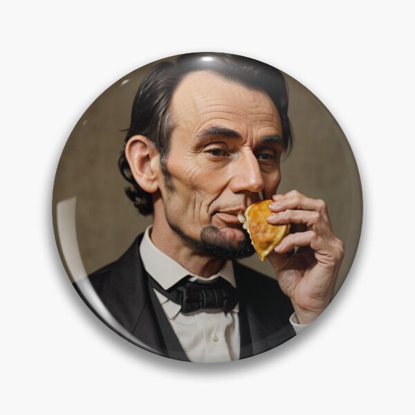 Item preview, Abraham Lincoln eating cheeseburger ai generated designed and sold by ConClaviConDio.