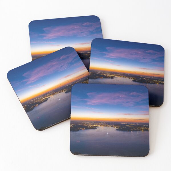 Item preview, Aerial View over Lake Lucerne and Mountain in Dusk designed and sold by Mats Silvan.