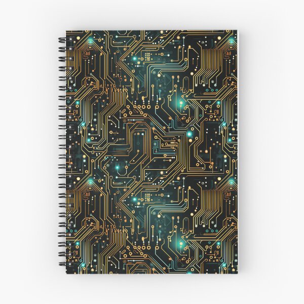 Item preview, Orange Electronic Circuit Board Repeating Pattern  designed and sold by NikkofTime.