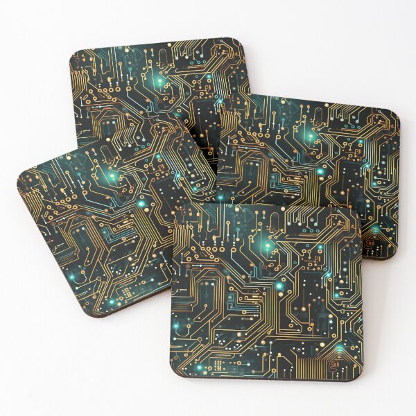 Item preview, Orange Electronic Circuit Board Repeating Pattern  designed and sold by NikkofTime.