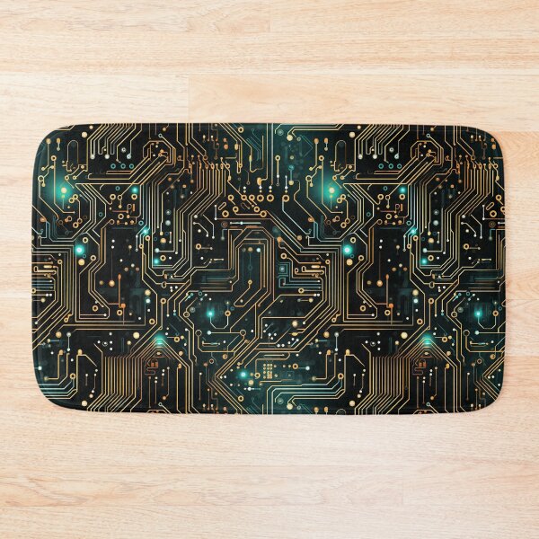 Item preview, Orange Electronic Circuit Board Repeating Pattern  designed and sold by NikkofTime.