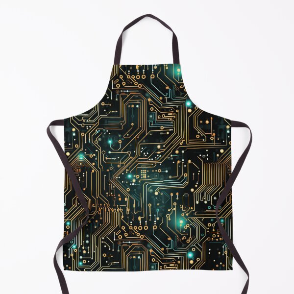 Item preview, Orange Electronic Circuit Board Repeating Pattern  designed and sold by NikkofTime.