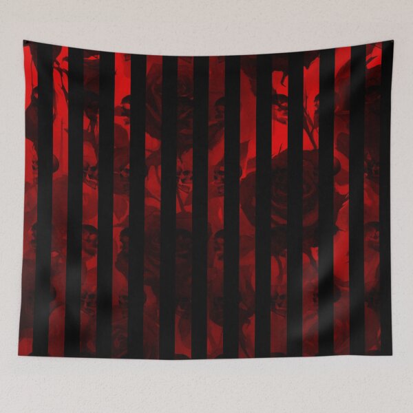 Item preview, Skull and Roses Gothic Pattern Hard Black and Red designed and sold by cr6zym1nd.