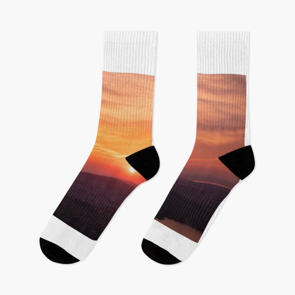 Item preview, Aerial View over Lake Lucerne and Mountain in Sunset designed and sold by Mats Silvan.