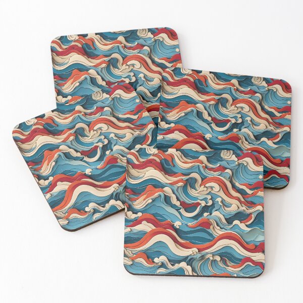 Item preview, Ocean waves seamless patterns  designed and sold by RocketArtInd.