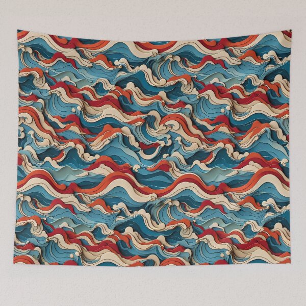 Item preview, Ocean waves seamless patterns  designed and sold by RocketArtInd.