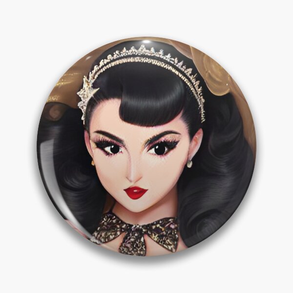 Item preview, glittery glamour girl designed and sold by DreamyPinups.