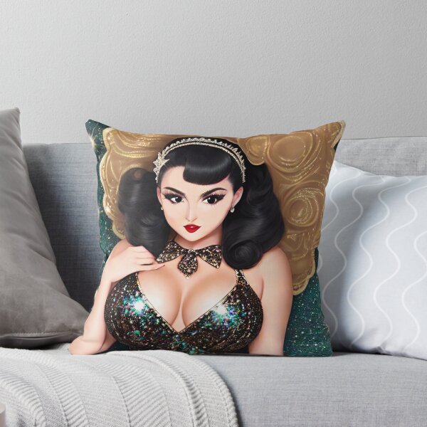 Item preview, glittery glamour girl designed and sold by DreamyPinups.