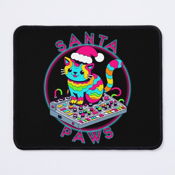 Item preview, Santa Paws Christmas XMAS Synthesizer Cat 1 designed and sold by FindThePlot.