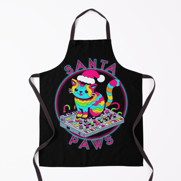 Item preview, Santa Paws Christmas XMAS Synthesizer Cat 1 designed and sold by FindThePlot.