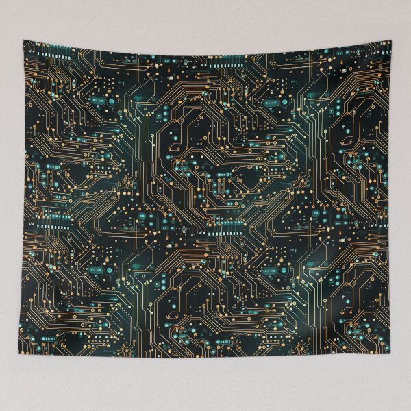 Item preview, Technology Circuit Board Electric Repeating Pattern  designed and sold by NikkofTime.