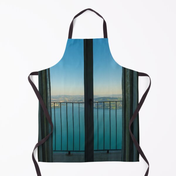 Item preview, Window View with Balcony over Lake Lucerne and Mountain designed and sold by Mats Silvan.