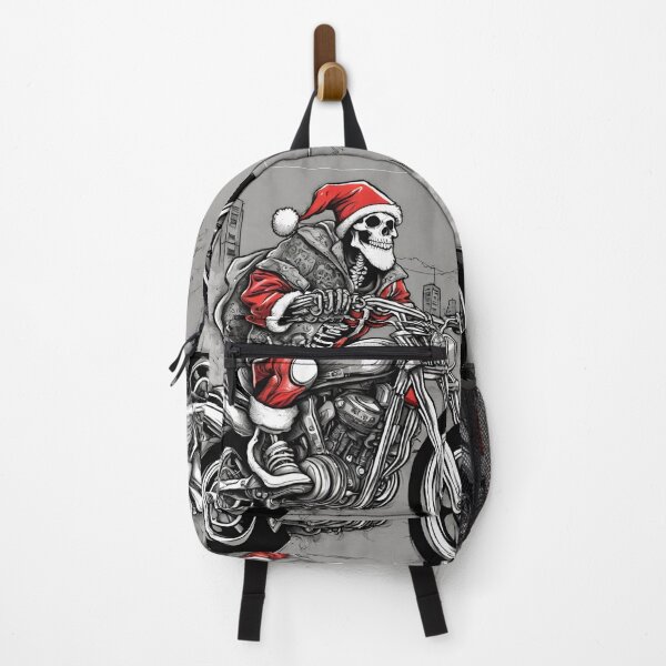 Item preview, Cool Skeleton Santa biker rider designed and sold by Lost Highway Horror..