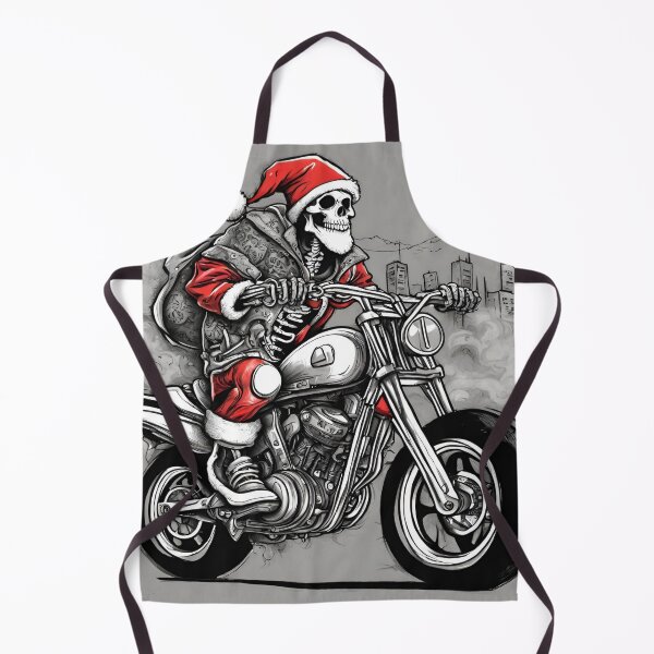Item preview, Cool Skeleton Santa biker rider designed and sold by Lost Highway Horror..