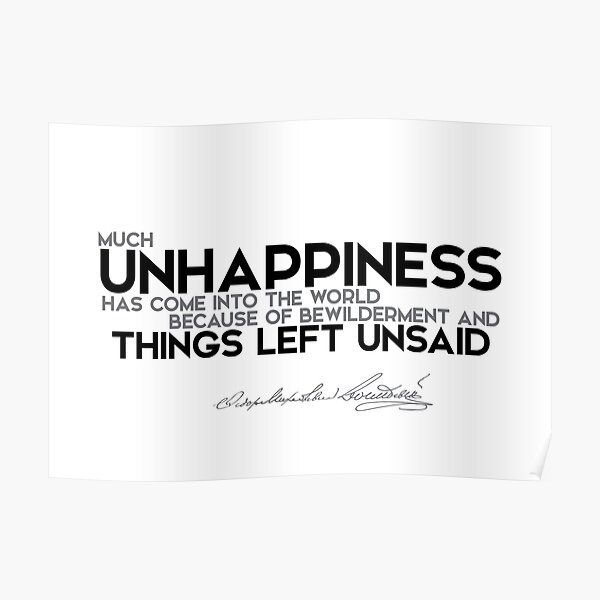 things left unsaid - dostoevsky Poster