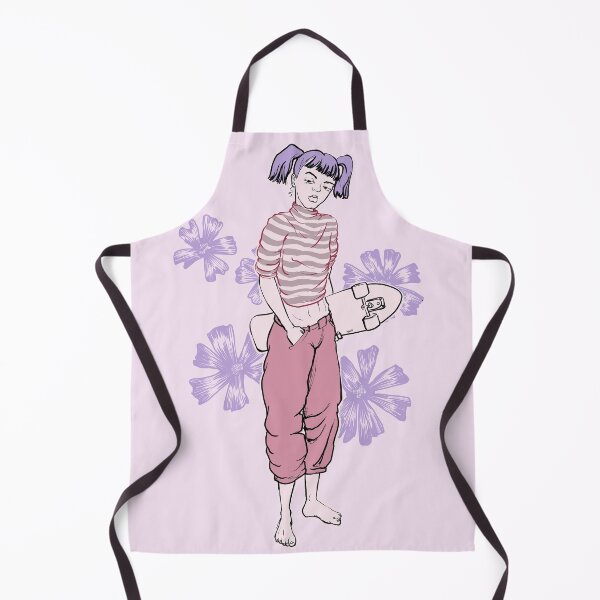 Item preview, Surfskate girl with flowers designed and sold by motylanoga.