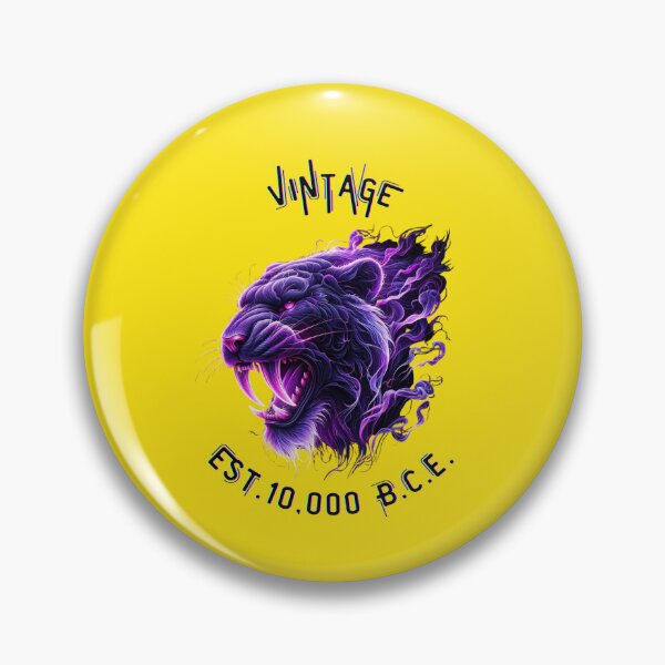Item preview, Vintage Est. 10,000 BCE - Neon Purple Smoke Saber-toothed Cat designed and sold by Matt's Artificial Nature.