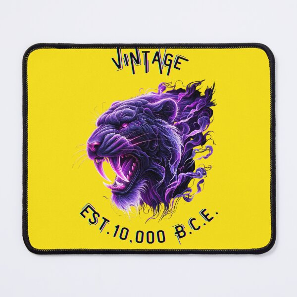 Item preview, Vintage Est. 10,000 BCE - Neon Purple Smoke Saber-toothed Cat designed and sold by Matt's Artificial Nature.