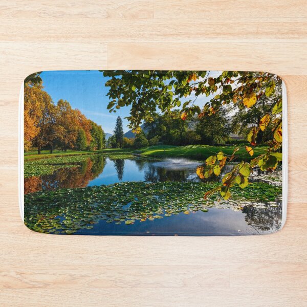 Item preview, Golf Course with Water Pond and Autumn Trees designed and sold by Mats Silvan.