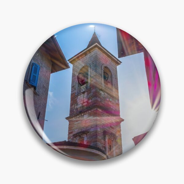 Item preview, City Road with Old House and Church Tower with Sunbeam and Lens Flare designed and sold by Mats Silvan.