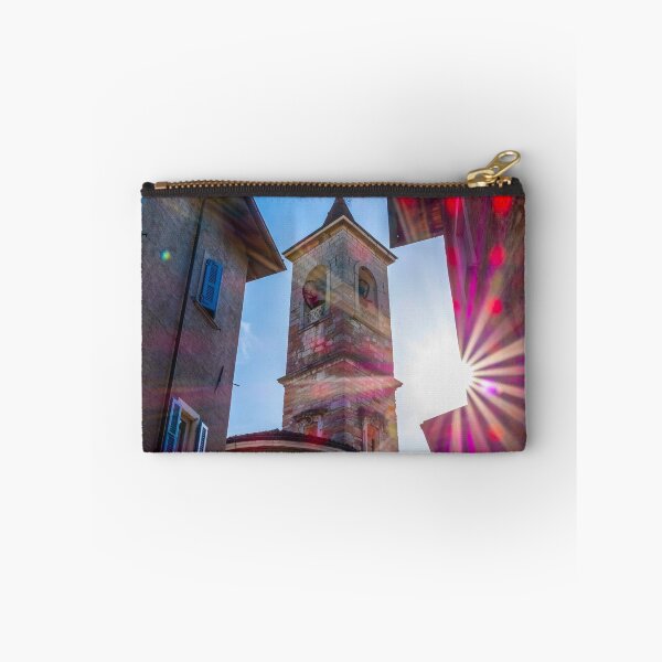 Item preview, City Road with Old House and Church Tower with Sunbeam and Lens Flare designed and sold by Mats Silvan.