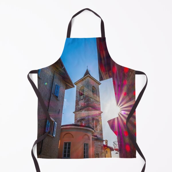 Item preview, City Road with Old House and Church Tower with Sunbeam and Lens Flare designed and sold by Mats Silvan.