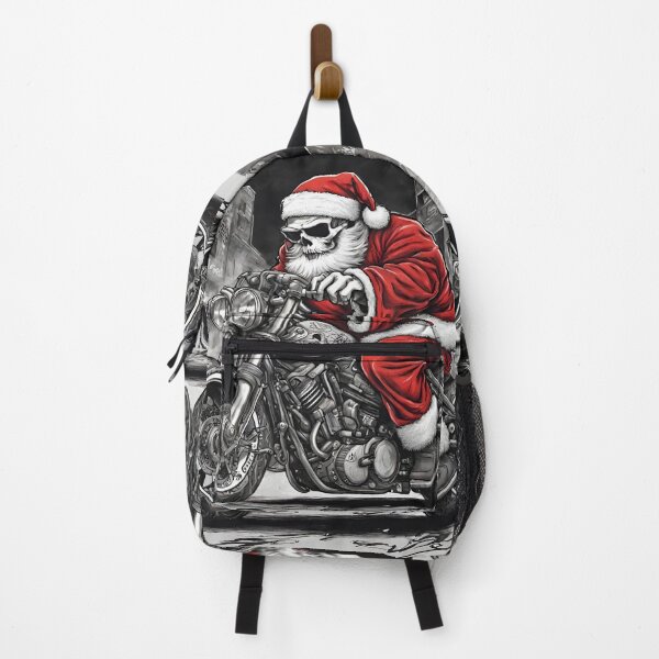 Item preview, Funny Skeleton Santa biker rider designed and sold by Lost Highway Horror..