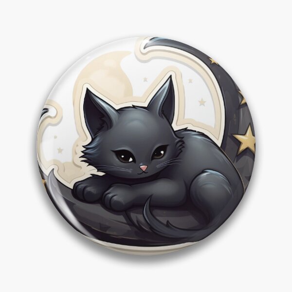 Item preview, The black cat on the crescent designed and sold by Creative-Lin.