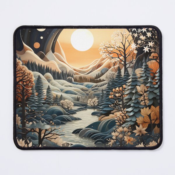 Item preview, Nordic Winter Woodlands - Scenic Art Print designed and sold by SlayerOfKings.
