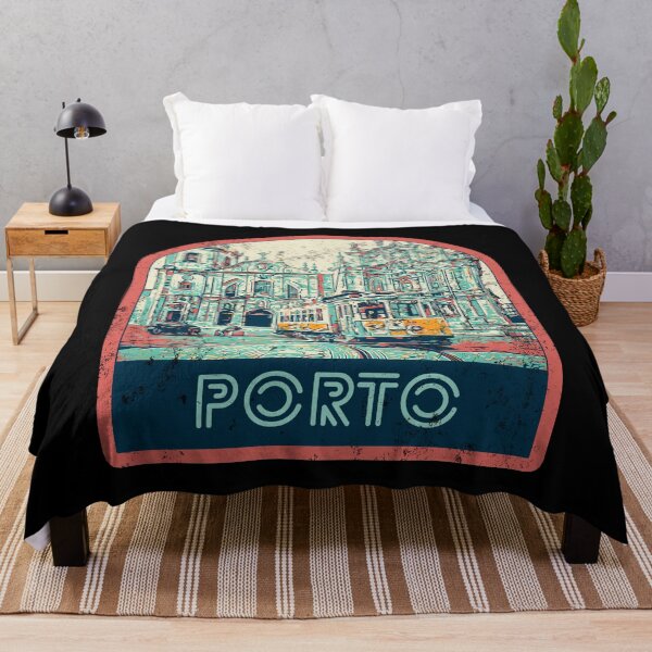 Item preview, Porto Tranquility: Vintage Church and Tramway Illustration designed and sold by Lemomo-artworks.