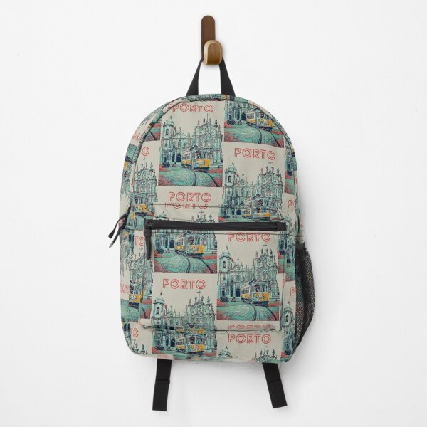 Item preview, Porto Tranquility: Vintage Church and Tramway Illustration designed and sold by Lemomo-artworks.