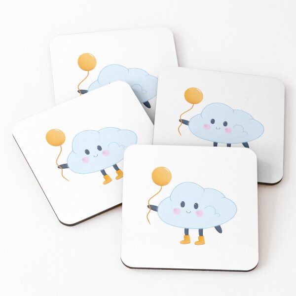 Item preview, Cartoon Cloud holding Balloon designed and sold by Tigerlilly Designs.