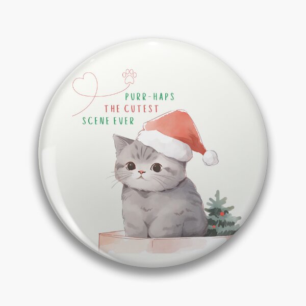 Item preview, Purr-haps the cutest scene ever, Christmas kitten in the box designed and sold by Cherrita07.